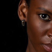 EARTH SEED EARRINGS (Gold-Black)