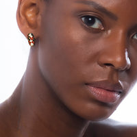 EARTH SEED EARRINGS (Gold-Red)