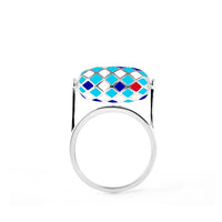 E - MOTION KINETIC RING (Silver-Blue)