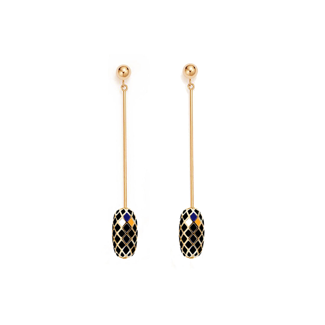 AIR SEED EARRINGS (Gold-Black)