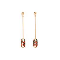 AIR SEED EARRINGS (Gold-Red)