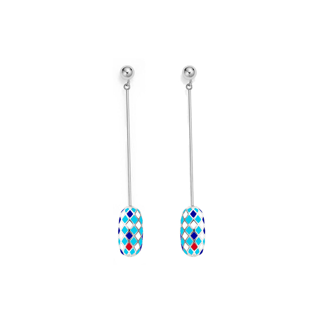AIR SEED EARRINGS (Silver-Blue)