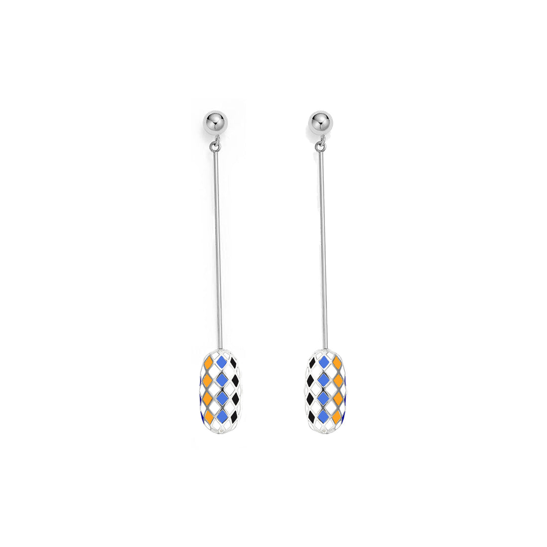 AIR SEED EARRINGS (Silver-Yellow)
