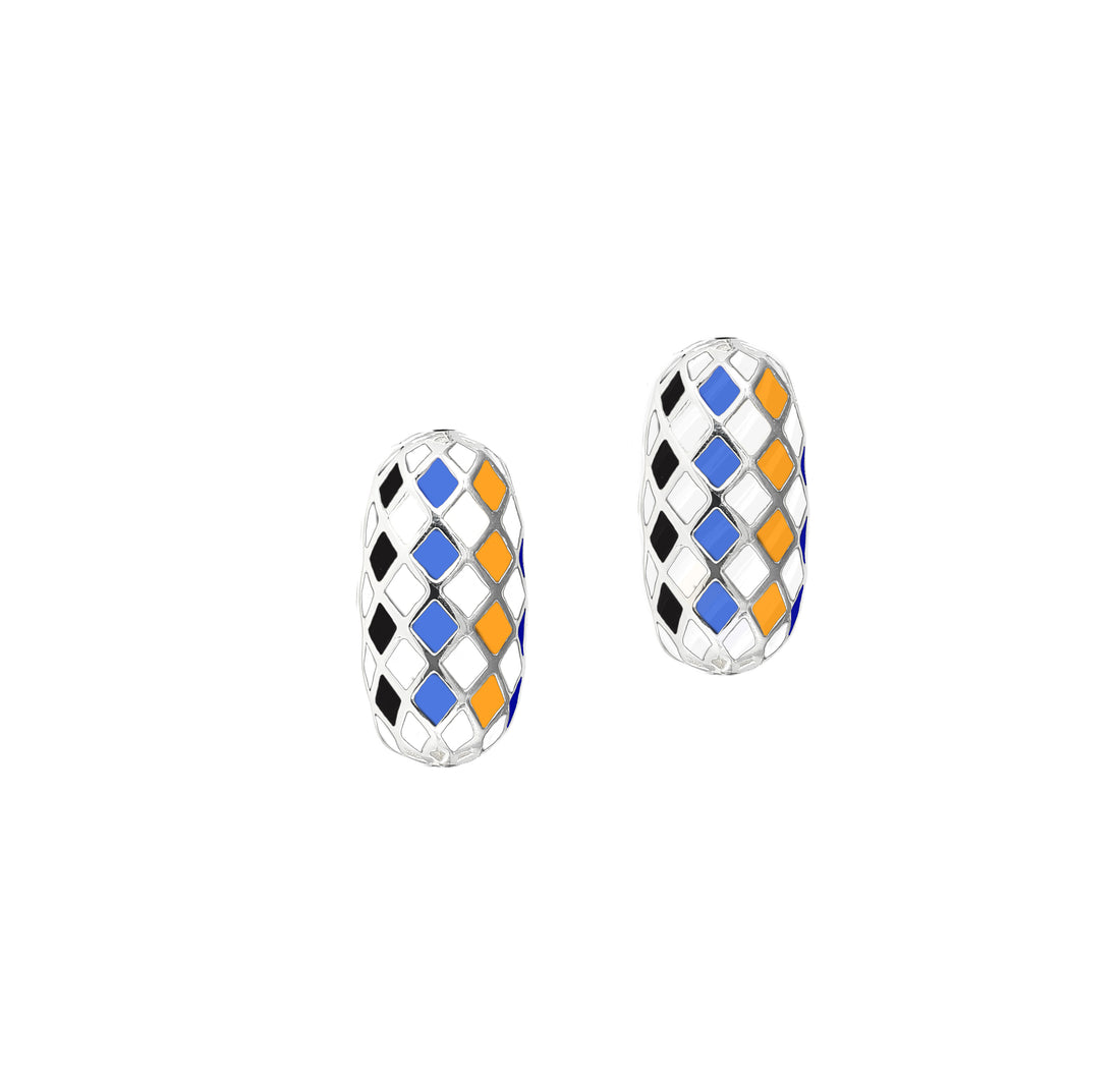EARTH SEED EARRINGS (Silver-Yellow)