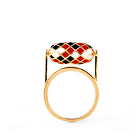 E-MOTION KINETIC RING (Gold-Red)