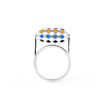 E - MOTION KINETIC RING (Silver-Yellow)